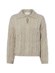 Msch Copenhagen sweter z dzianiny z zawartością wełny - MSCHPavana Peony Kobiety szary, S/M. Szare swetry damskie MSCH Copenhagen, m, bez wzorów, z dzianiny, eleganckie, bez kołnierzyka, bez ramiączek, bez kaptura. Za 229.95 zł.