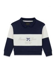 Guess Bluza K6BQ05 K5901 Granatowy Regular Fit. Niebieskie bluzy dla dziewczynek Guess, z aplikacjami, z syntetyku, bez ramiączek, bez kaptura. Za 174.99 zł.