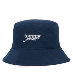 Kapelusz Tommy Jeans. Niebieskie czapki i kapelusze damskie Tommy Jeans, bez wzorów, z jeansu. Za 169.99 zł.
