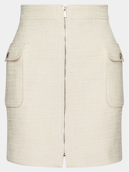 Morgan Spódnica mini 241-JZIP.F Beżowy Regular Fit. Brązowe spódnice damskie Morgan, bez wzorów, z bawełny, mini. Za 269.99 zł.