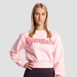 Bluza damska fitness bez zamka GymBabe Cherrybloom. Czerwone bluzy damskie GYMBEAM, l, bez wzorów, z bawełny, bez kaptura, na fitness i siłownię. Za 131.90 zł.