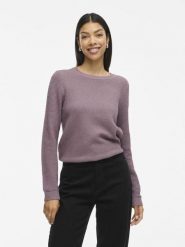 Vila Sweter - VIDalo Kobiety Bawełna różowy, XS. Czerwone swetry damskie Vila, xs, bez wzorów, z bawełny, bez kołnierzyka, bez ramiączek, bez kaptura. Za 119.95 zł.