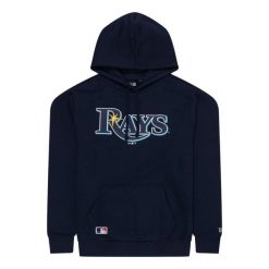 Bluza z kapturem Rays Nos MLB Regular. Niebieskie bluzy męskie New Era, m, bez wzorów, z kapturem. Za 293.50 zł.