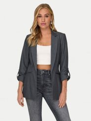 ONLY Marynarka Kayle 15218743 Szary Regular Fit. Szare żakiety damskie Only, bez wzorów, z syntetyku. Za 229.99 zł.