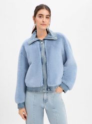 Liu Jo Collection kurtka dżinsowa typu teddy Kobiety Sztuczne włókno niebieski, 40. Niebieskie kurtki damskie Liu Jo Collection, bez wzorów, z włókna, bez kaptura. Za 1,249.95 zł.