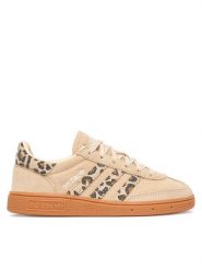 Adidas Sneakersy Handball Spezial LA1389 Beżowy. Brązowe buty sportowe dziewczęce Adidas, bez wzorów, ze skóry, bez zapięcia, do piłki ręcznej. Za 279.99 zł.
