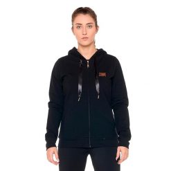 Bluza z bawełna z kaptur na co dzień na siłownię. Czarne bluzy damskie LEONE 1947 APPAREL, bez wzorów, z bawełny, bez kaptura. W wyprzedaży za 151.56 zł.