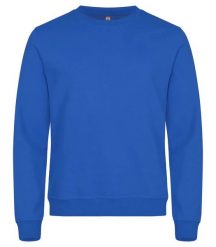 Clique Miami Roundneck — blu krótka bluza z bawełny i poliestru z recyklingu. Niebieskie bluzy męskie CLIQUE, xl, bez wzorów, z bawełny, bez kaptura. Za 165.72 zł.