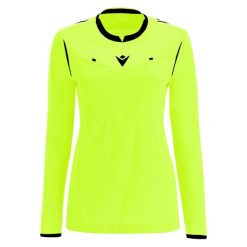Damska koszulka sędziowska z długim rękawem Macron Stephanie. Czarne t-shirty damskie Macron, l, bez wzorów, z materiału, bez kołnierzyka. Za 313.00 zł.
