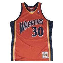 Koszulka NBA Golden State Warriors Stephen Curry. Czerwone koszulki sportowe męskie Mitchell & Ness, bez wzorów, bez kołnierzyka, bez ramiączek, do koszykówki. Za 1,234.50 zł.