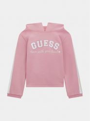 Guess Bluza K4RQ05 KC3M0 Różowy Regular Fit. Czerwone bluzy dla dziewczynek Guess, z aplikacjami, z syntetyku, bez ramiączek, bez kaptura. Za 219.99 zł.