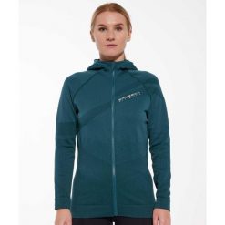 Bluza damska wełniana z kapturem Brubeck THERMO WOOL by Pustelnik. Zielone bluzy damskie Brubeck, bez wzorów, z wełny, z kapturem. Za 439.00 zł.
