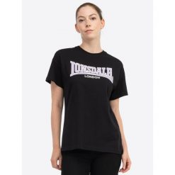 Koszulka Lonsdale Ousdale. Czarne koszulki sportowe damskie Lonsdale, bez wzorów, bez kołnierzyka, bez ramiączek. Za 152.50 zł.