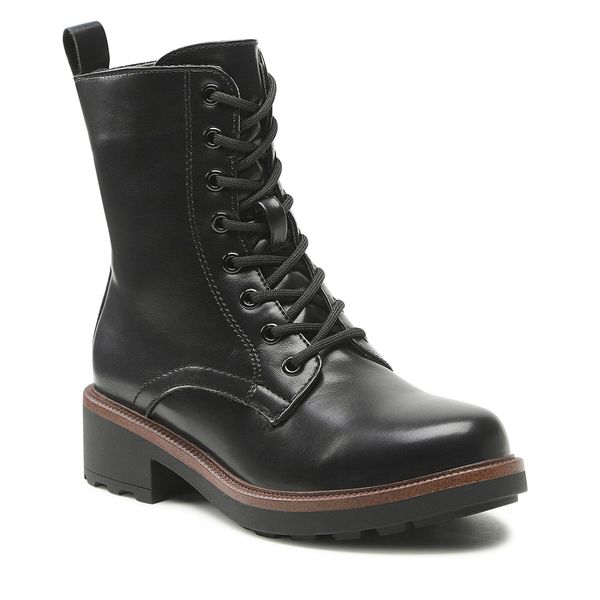 Trzewiki Clara Barson. Czarne botki damskie Clara Barson, bez obcasa, na słupku, bez zapięcia. Za 79.99 zł.