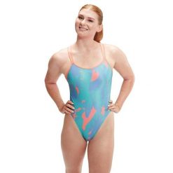 Strój Kąpielowy Speedo Digital Starback Banana Leaf – Niebieski - Rozmiar 26. Czerwone kostiumy jednoczęściowe damskie Speedo, bez wzorów, sportowe, do pływania. Za 1,621.80 zł.