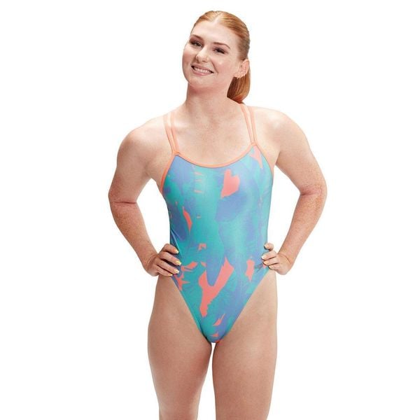 Strój Kąpielowy Speedo Digital Starback Banana Leaf – Niebieski - Rozmiar 26. Czerwone kostiumy jednoczęściowe damskie Speedo, bez wzorów, sportowe, do pływania. Za 1,621.80 zł.