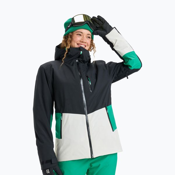 Kurtka snowboardowa damska ROXY Stormdash. Czarne kurtki damskie Roxy, na zimę, l, bez wzorów, z materiału, bez kaptura. Za 829.99 zł.