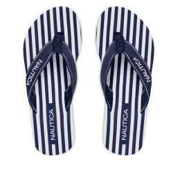 Japonki Nautica. Niebieskie klapki damskie Nautica, bez wzorów, bez obcasa. Za 69.99 zł.