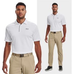 Koszulka polo męska UNDER ARMOUR UA Tech Polo. Białe buty sportowe męskie Under Armour, bez zapięcia, na golfa. Za 169.99 zł.