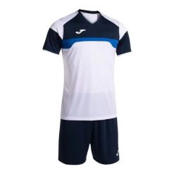 Zestaw koszulka i spodenki Joma Danubio III. Białe koszulki sportowe męskie Joma, m, bez wzorów, bez kołnierzyka, bez ramiączek, na fitness i siłownię. Za 252.50 zł.