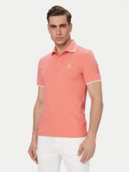BOSS Polo Passertip 50507699 Czerwony jasny Slim Fit. Czerwone koszulki polo męskie Boss, m, bez wzorów, z bawełny, bez ramiączek. Za 399.99 zł.