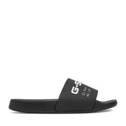 Klapki G-Star. Czarne klapki damskie G-Star, bez wzorów, retro, bez obcasa. Za 103.99 zł.