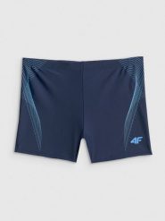 4F Kąpielówki męskie - granatowe 3XL. Niebieskie kąpielówki męskie 4f, l, bez wzorów, z materiału, do pływania. Za 69.99 zł.