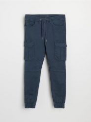 Jeansy regular jogger cargo - niebieski. Niebieskie jeansy męskie Sinsay. Za 99.99 zł.