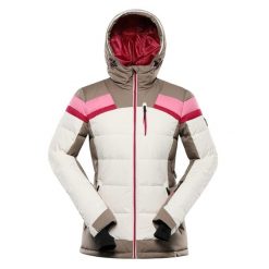 Kurtka damska narciarska puchowa Alpine Pro Ferera. Brązowe kurtki damskie Alpine Pro, na zimę, bez wzorów, z puchu, bez kaptura. W wyprzedaży za 679.00 zł.