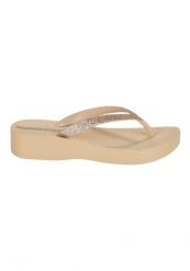 Japonki damskie Ipanema Mesh Chic Plat. Brązowe klapki damskie Ipanema, bez wzorów, z gumy, eleganckie, bez obcasa. Za 158.15 zł.