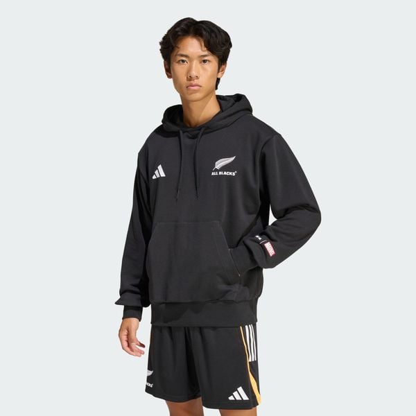 Bluza z kapturem All Blacks x Marvel. Czarne bluzy męskie Adidas, l, bez wzorów, z bawełny, z kapturem. Za 299.00 zł.