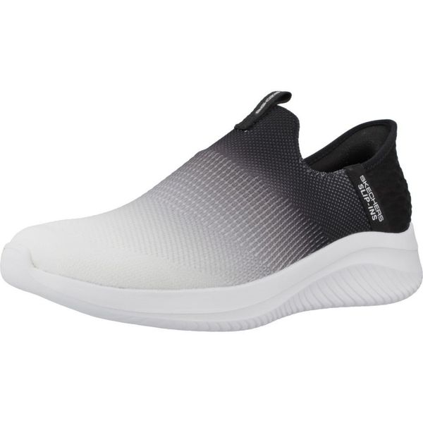 Tenisówki Skechers Model Slip Ins: Ultra Flex 3.0 Kolor Czarny. Białe obuwie sportowe damskie Skechers, bez wzorów, z tkaniny, tenisowe, Skechers Sport. Za 339.99 zł.