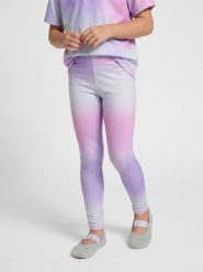 Legginsy dziewczęce Hummel Gradient. Czerwone legginsy dla dziewczynek Hummel, bez wzorów, z materiału. Za 167.00 zł.