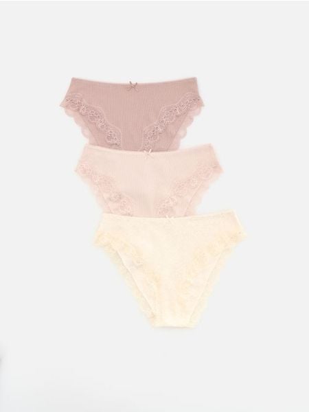 Majtki typu figi 3 pack - jasnożółty. Żółte figi damskie Reserved, l, bez wzorów. Za 59.99 zł.