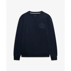 Bluza z okrągłym dekoltem Superdry Athletic Ess. Niebieskie bluzy męskie Superdry., xl, bez wzorów, bez kaptura. Za 321.30 zł.