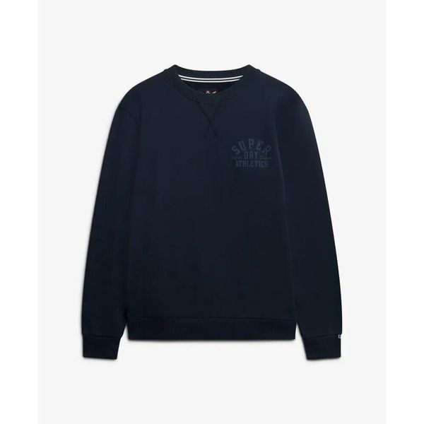Bluza z okrągłym dekoltem Superdry Athletic Ess. Niebieskie bluzy męskie Superdry., xl, bez wzorów, bez kaptura. Za 296.35 zł.