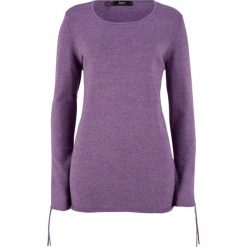 Sweter melanżowy z ozdobnym marszczeniem bonprix ultrafioletowy melanż. Swetry damskie marki KALENJI. Za 49.99 zł.