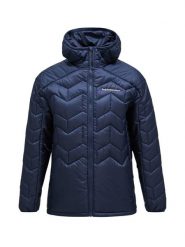 Kurtka Peak Performance męska Elevate Liner Hood granatowa. Niebieskie kurtki męskie Peak Performance, l, bez wzorów, z puchu, eleganckie, bez kaptura. Za 898.75 zł.