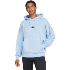 Bluza męska adidas Essentials Feelcozy Hoodie. Niebieskie bluzy męskie Adidas, m, bez wzorów, z bawełny, z kapturem. Za 166.99 zł.