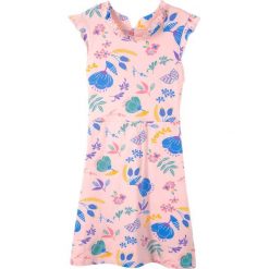 Sukienka shirtowa bonprix matowy jasnoróżowy z nadrukiem. Sukienki dla dziewczynek marki bonprix. Za 44.99 zł.