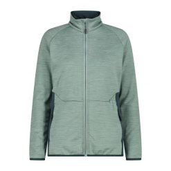 Damski polar CMP. Zielone bluzy sportowe damskie CMP, bez wzorów, z polaru, bez kaptura, narciarskie. Za 340.00 zł.