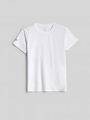 4F Koszulka sportowa regular szybkoschnąca chłopięca - biała 122/128 (6-8 lat). Białe t-shirty dla chłopców 4f, bez wzorów, z dresówki, bez ramiączek. Za 49.99 zł.