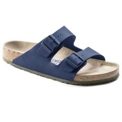 Klapki męskie Birkenstock Arizona regular. Niebieskie klapki męskie Birkenstock, z jeansu, klasyczne. Za 287.00 zł.
