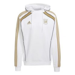 Bluza z kapturem Los Angeles FC 2024/25. Białe bluzy sportowe męskie Adidas, bez wzorów, z kapturem, do piłki nożnej. W wyprzedaży za 231.00 zł.