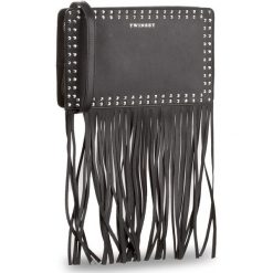 Torebka TWINSET - Tracolla Con Zip AS8PCC Nero 00006. Czarne listonoszki damskie Twinset, bez wzorów, ze skóry, bez dodatków. W wyprzedaży za 539.00 zł.