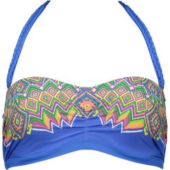 Biustonosz bikini "Sarram" w kolorze niebieskim ze wzorem. Bikini damskie marki Brunotti. W wyprzedaży za 74.95 zł.