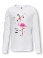 Kids ONLY Bluzka 15306814 Biały Relaxed Fit. Białe bluzki dla dziewczynek Kids Only, bez wzorów, z bawełny, bez kołnierzyka, bez ramiączek. Za 49.99 zł.
