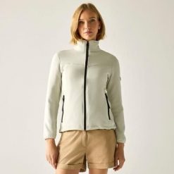 Bluza polarowa damska Florena z zamkiem błyskawicznym. Szare bluzy damskie Regatta, bez wzorów, z elastanu, bez kaptura. Za 399.99 zł.