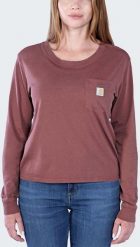 Koszulka z Długim Rękawem Carhartt Light Sable. Bluzki z długim rękawem męskie Nuuroo, bez wzorów, bez kołnierzyka. Za 140.22 zł.