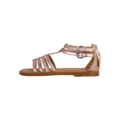 Sandały GEOX J SANDAL KARLY Rose. Czerwone sandały damskie Geox, bez wzorów, z syntetyku, bez obcasa, bez zapięcia. Za 222.99 zł.